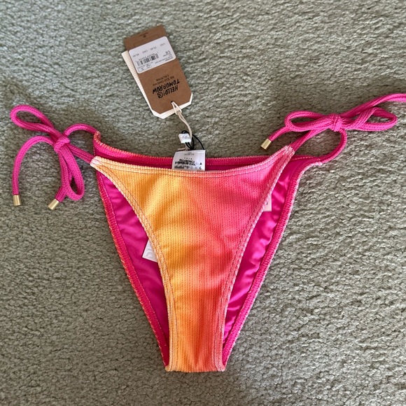 Billabong Pink and Orange Bikini Bottom - Picture 1 of 8